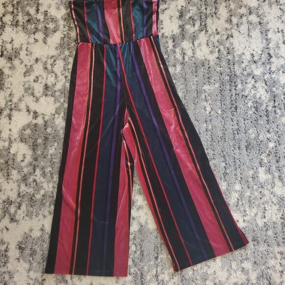Speechless Velvet Striped Jumpsuit  EUC - Picture 8 of 14